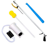 FabLife Hip Kit: 32" reacher, contoured sponge, formed sock aid, 18" plastic shoehorn — for Hip Kits in Clinical and Institutional Care