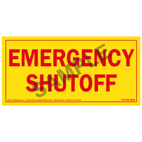 J.J. Keller Emergency Shut Off Label - Vinyl (Pack of 10)