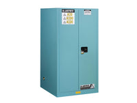 Justrite 8960022 Chemcor Corrosives Acids Safety Cabinet Cap 60 Gallons 2 Shelves 2 Manual Close Doors Blue