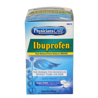 First Aid Only PhysiciansCare Ibuprofen Pain Reliever Medication 200mg, 50 Packets Of Two Tablets (Pack of 40)
