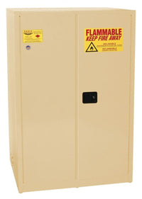 Justrite 3010X Flammable Liquid Cabinet 1 Shelf 2 Door Self Close, 30 Gallon
