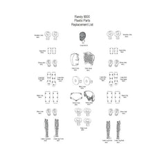 Heartsmart 9000 Simulaids Randy Training Manikin Replacement Parts