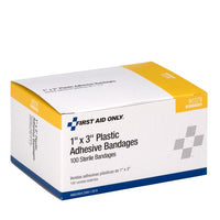First Aid Only 1" x 3" Plastic Bandages (Pack of 100)