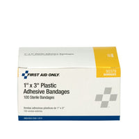 First Aid Only 1" x 3" Plastic Bandages (Pack of 100)