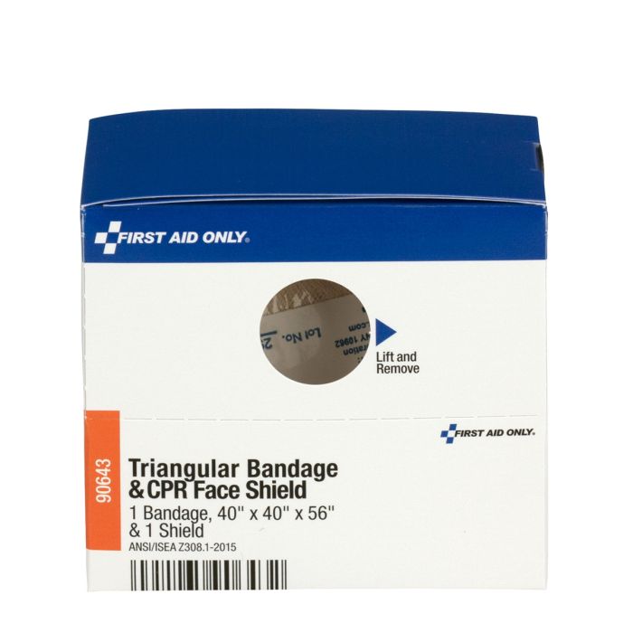 First Aid Only SmartCompliance CPR Face Shield and Muslin Triangular Bandage Refill
