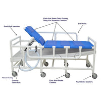MJM Bariatric Shower Gurney, 600 lb Capacity