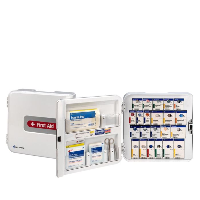 First Aid Only SmartCompliance 50-Person Large Plastic Cabinet with Medications