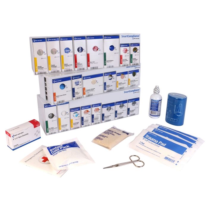 First Aid Only SmartCompliance 100-Person RetroFit Grids | ANSI B 2021 Compliant Cabinet Organizer