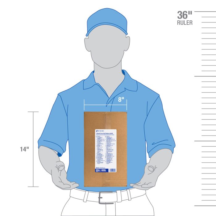 First Aid Only 100-Person ANSI 2021 Class B 3-Shelf Refill Kit | Comprehensive Industrial Restock