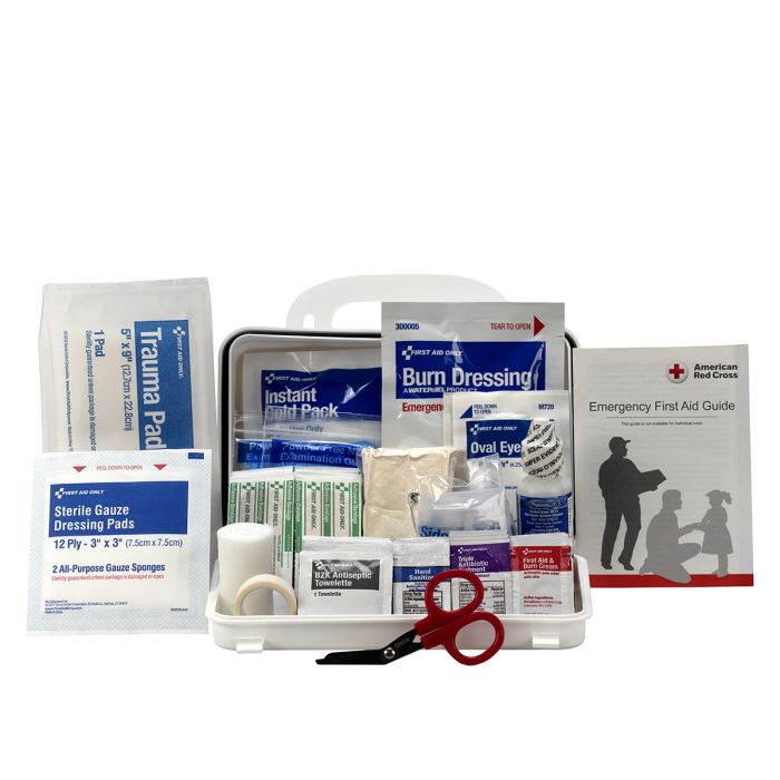 First Aid Only 10-Person ANSI 2021 Class A First Aid Kit | Weather-Resistant Plastic Case
