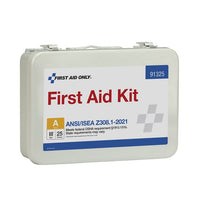 First Aid Only 25 Person ANSI 2021 Class A, Metal First Aid Kit
