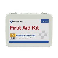 First Aid Only 25 Person ANSI 2021 Class A, Metal First Aid Kit