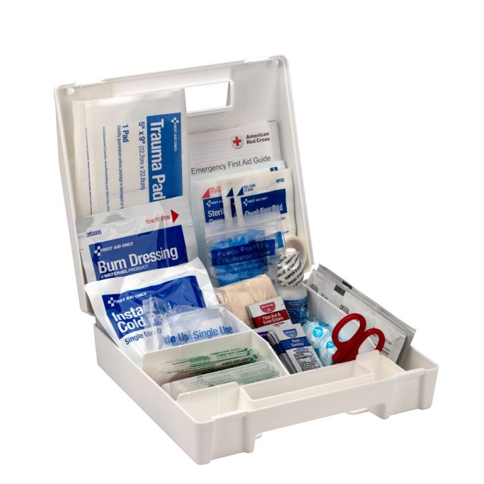 First Aid Only 25-Person ANSI 2021 Class A First Aid Kit | Plastic Case with Internal Dividers