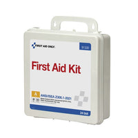 First Aid Only 50 Person ANSI 2021 Class A, 24 Unit Plastic First Aid Kit(Pack of 6)
