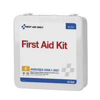 First Aid Only 50 Person ANSI 2021 Class A, 24 Unit Metal First Aid Kit