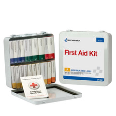 First Aid Only 50 Person ANSI 2021 Class A, 24 Unit Metal First Aid Kit