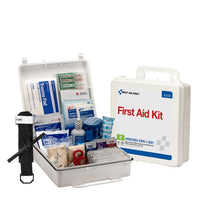 First Aid Only 50 Person ANSI 2021 Class B, Plastic First Aid Kit Custom Logo, Pack of 48(Pack of 4)