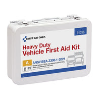 First Aid Only 25 Person ANSI 2021 Class A, Heavy Duty Vehicle Metal First Aid Kit
