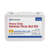 First Aid Only 25 Person ANSI 2021 Class A, Heavy Duty Vehicle Metal First Aid Kit