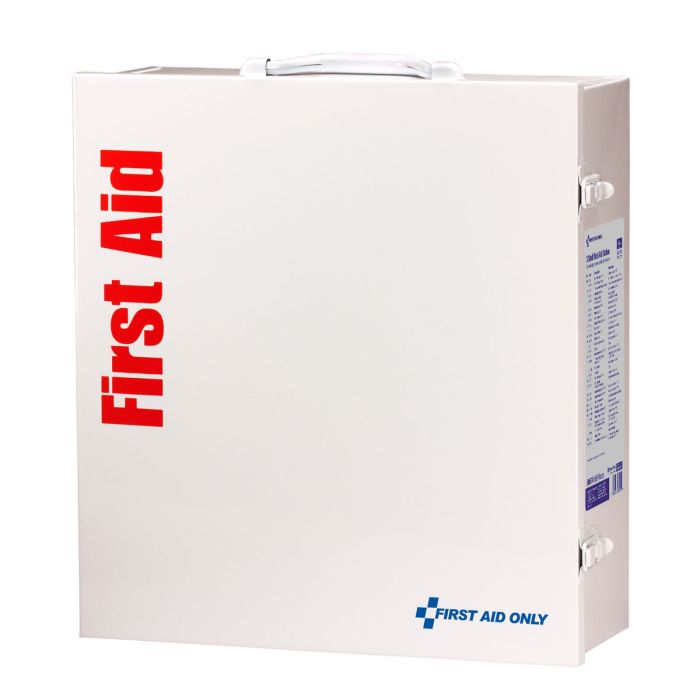 First Aid Only 100-Person ANSI 2021 Class A 3-Shelf First Aid Cabinet | Custom Logo Branding