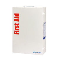 First Aid Only 150 Person ANSI 2021 Class B, 4 Shelf First Aid Cabinet, Custom Logo (Pack of 10)