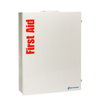 First Aid Only 200 Person ANSI 2021 Class B, 5 Shelf First Aid Cabinet, Custom Logo
