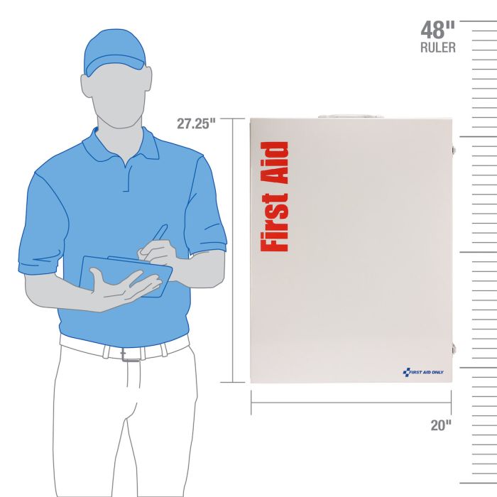 First Aid Only 200-Person ANSI B 5-Shelf First Aid Cabinet | Industrial Trauma Station
