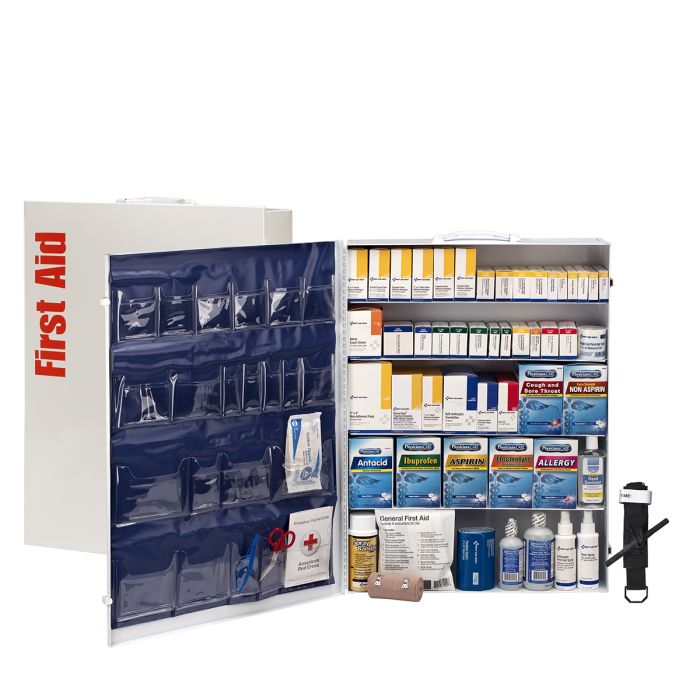 First Aid Only 200-Person ANSI B 5-Shelf First Aid Cabinet | Industrial Trauma Station