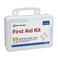 First Aid Only 25 Person ANSI 2021 Class A, 16 Unit Plastic First Aid Kit(Pack of 8)
