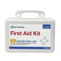 First Aid Only 25 Person ANSI 2021 Class A, 16 Unit Plastic First Aid Kit(Pack of 8)