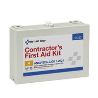 First Aid Only 25 Person ANSI 2021 Class A, Contractor Metal First Aid Kit(Pack of 6)