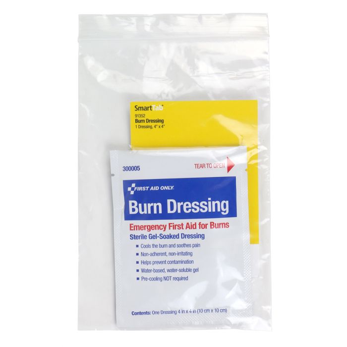 First Aid Only SmartCompliance 4" x 4" Sterile Gel-Soaked Burn Dressing Refill