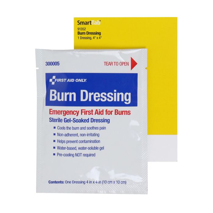 First Aid Only SmartCompliance 4" x 4" Sterile Gel-Soaked Burn Dressing Refill
