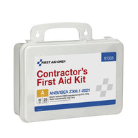 First Aid Only 25 Person ANSI 2021 Class A, Contractor Plastic First Aid Kit