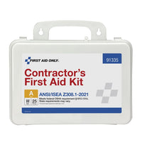First Aid Only 25 Person ANSI 2021 Class A, Contractor Plastic First Aid Kit