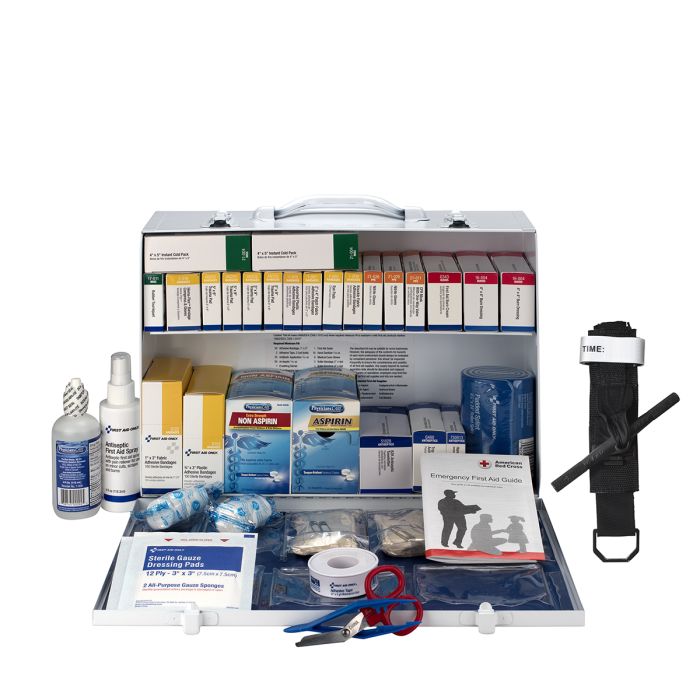 First Aid Only 75-Person ANSI B 2-Shelf First Aid Cabinet | Industrial Trauma Preparedness