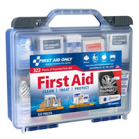 First Aid Only 322-Piece Clear Cover Intermediate First Aid Kit with Flashlight(Pack of 8)