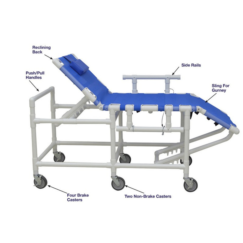 MJM Multi-Positioning Sling Gurney with Elevated Head Rest