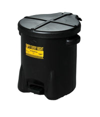 Justrite 933FL Plastic Oily Waste Can, Hands-Free, Self Close