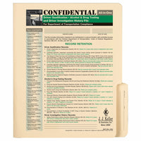 JJ Keller Confidential All-In-One Driver Qualification File Folder - For Single-Copy Forms