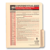 JJ Keller Confidential All-In-One Driver Qualification File Folder - For Snap-Out Forms
