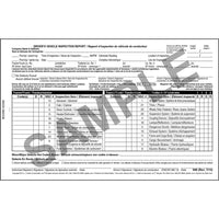 JJ Keller Canadian Driver's Vehicle Inspection Report, Bilingual - Stock