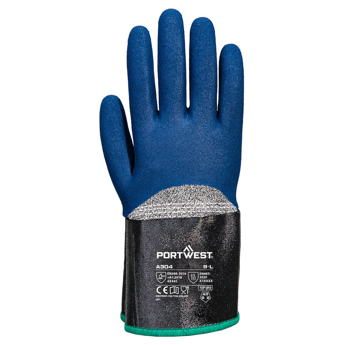 Portwest A304 Grip C13 Nitrile Foam Extend Cuff Glove A3