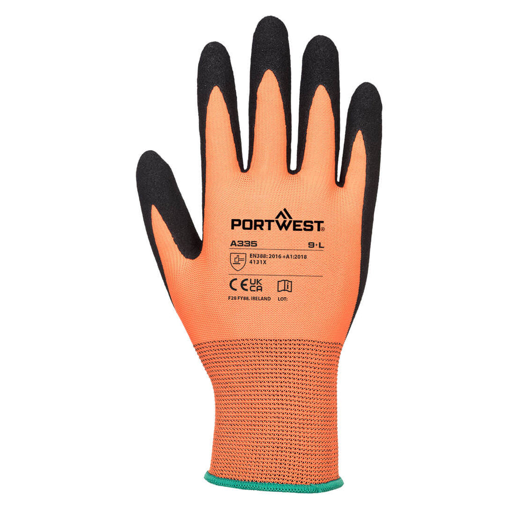 Portwest A335 Dermi-Grip NPR15 Nitrile Sandy Glove