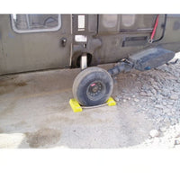 Checkers 12" Aviation Wheel Chocks with Anti-Skid Pads - Roped Pair for Small to Mid-Sized Aircraft