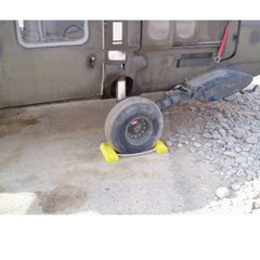 Checkers 12" Aviation Wheel Chocks with Anti-Skid Pads – Roped Pair for Small to Mid-Sized Aircraft