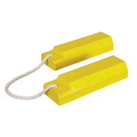 Checkers 21" Aviation Wheel Chocks for Small to Mid-Sized Aircraft, Roped Pair with Rubber Pad