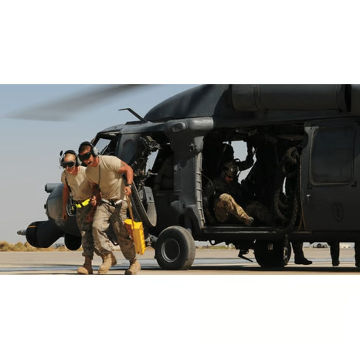 Checkers 14" Aviation Wheel Chock for Mid- to Large-Sized Aircraft with Locking Rope, Handle and Rubber Pad