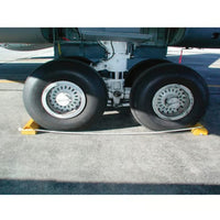 Checkers 14" Aviation Wheel Chock for Mid- to Large-Sized Aircraft with Locking Rope