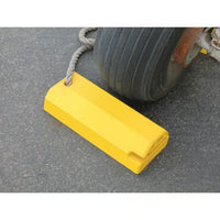 Checkers 14" Aviation Wheel Chock for Mid- to Large-Sized Aircraft with Locking Rope